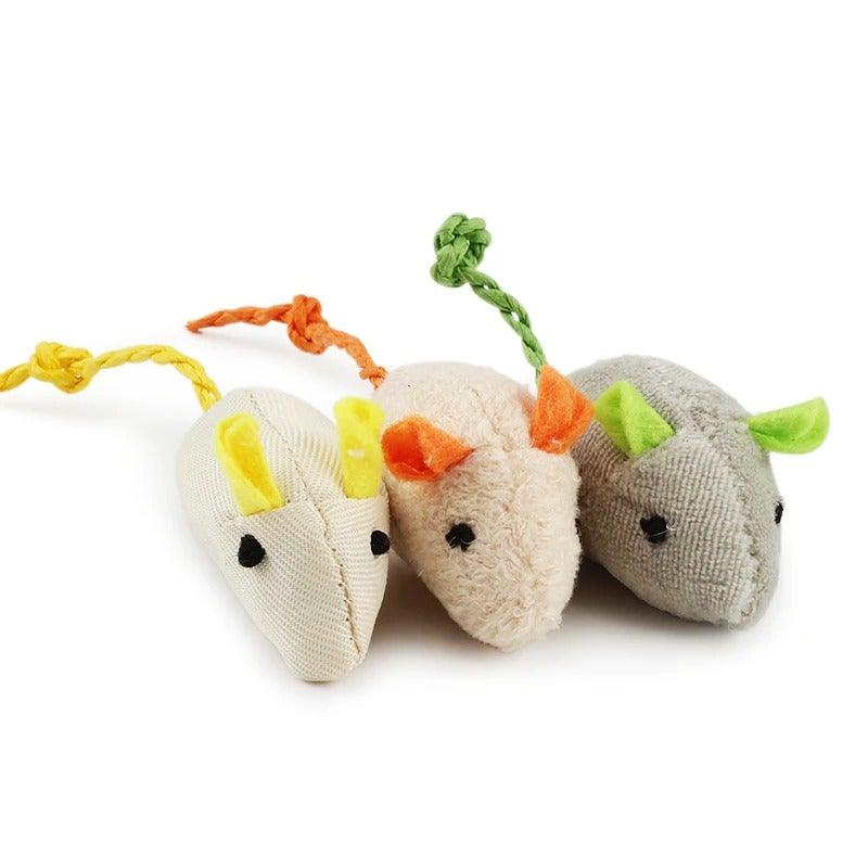 Lot de 6 jouets assortis pour chat - Souris en peluche avec herbe à chat pour chaton