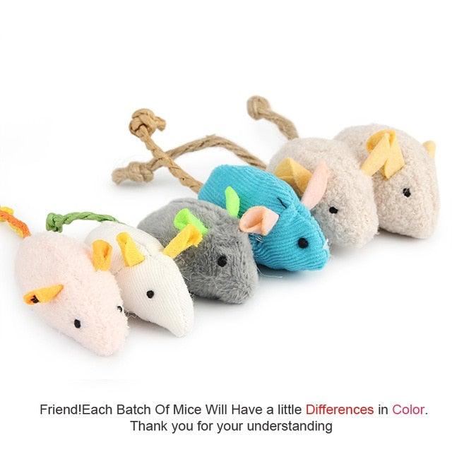 Lot de 6 jouets assortis pour chat - Souris en peluche avec herbe à chat pour chaton