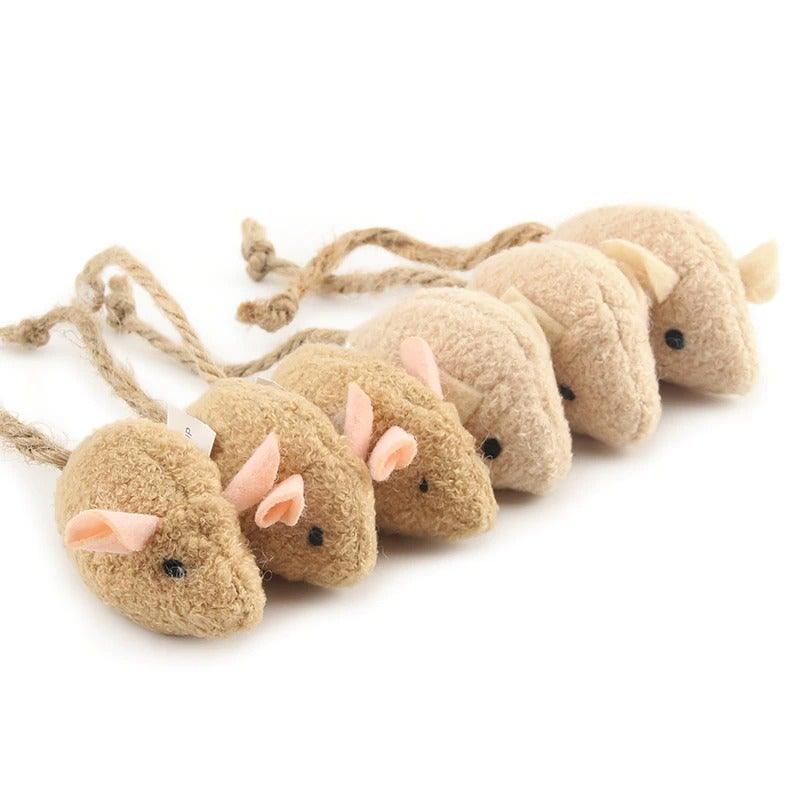 Lot de 6 jouets assortis pour chat - Souris en peluche avec herbe à chat pour chaton