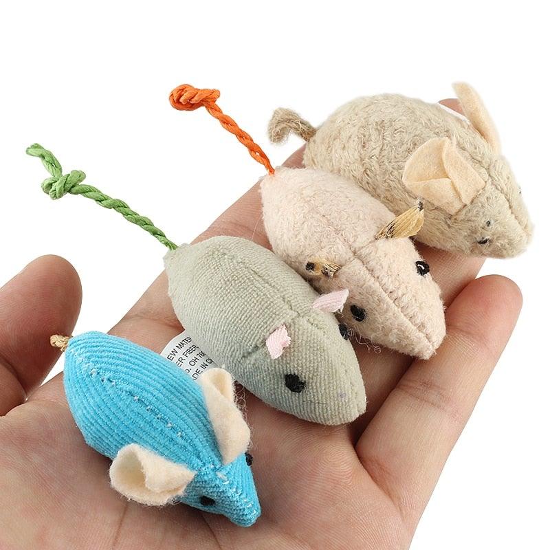 Lot de 6 jouets assortis pour chat - Souris en peluche avec herbe à chat pour chaton