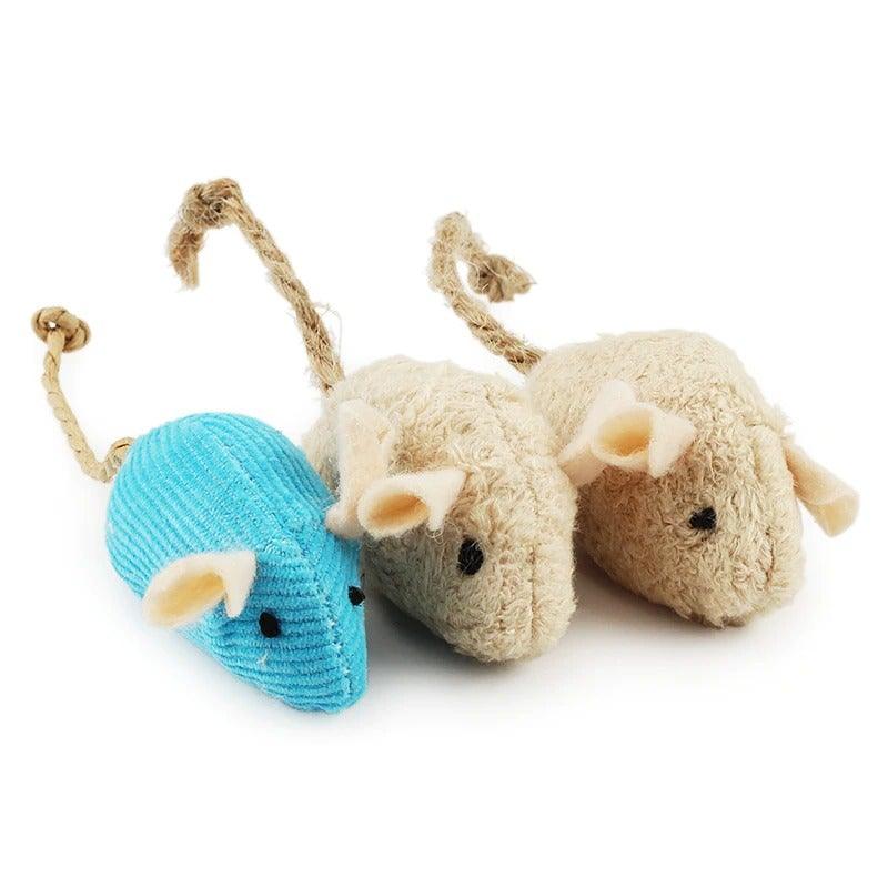 Lot de 6 jouets assortis pour chat - Souris en peluche avec herbe à chat pour chaton