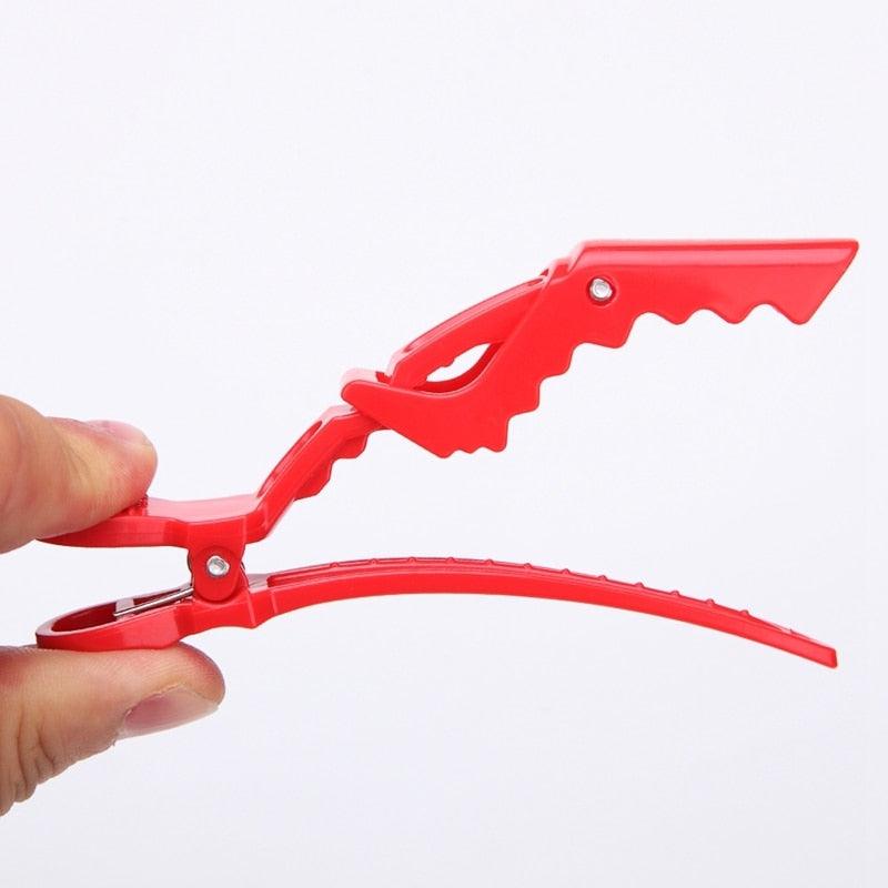 6 pinces à cheveux en plastique par lot, pinces de coiffure, pinces crocodiles pour salon de coiffure, accessoires de coiffure faciles à transporter et à utiliser pour femmes