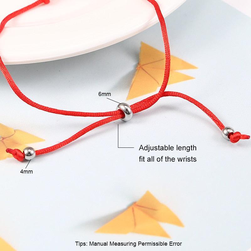 6 pièces/ensemble Bracelets faits à la main Tressés Corde Rouge Noir 7 Nœuds Bijoux Porte-Bonheur Bracelet Protection Amitié Confortable Rouge Bracelet Petits Yeux Pour Enfants