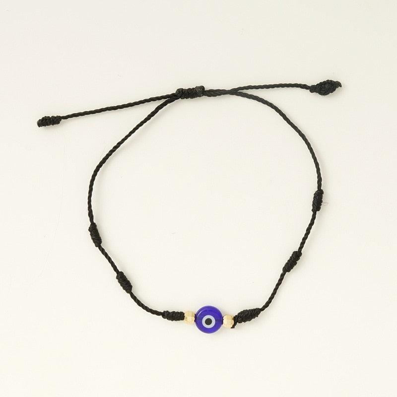 6 pièces/ensemble Bracelets faits à la main Tressés Corde Rouge Noir 7 Nœuds Bijoux Porte-Bonheur Bracelet Protection Amitié Confortable Rouge Bracelet Petits Yeux Pour Enfants