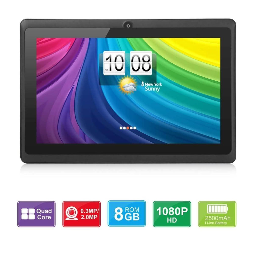 Tablettes PC Android 8.1 7" WiFi Quad-Core 8 Go de mémoire