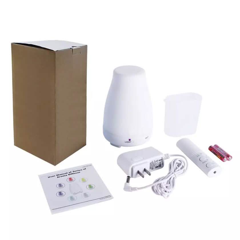 Diffuseur et humidificateur d'arômes d'huiles essentielles ultrasoniques 200ML avec 7 lumières LED et télécommande