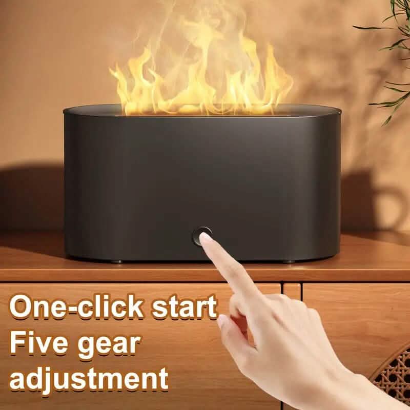 Humidificateur diffuseur d'arômes à flamme simulée 7 couleurs
