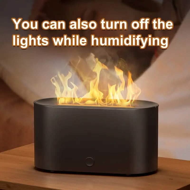 Humidificateur diffuseur d'arômes à flamme simulée 7 couleurs