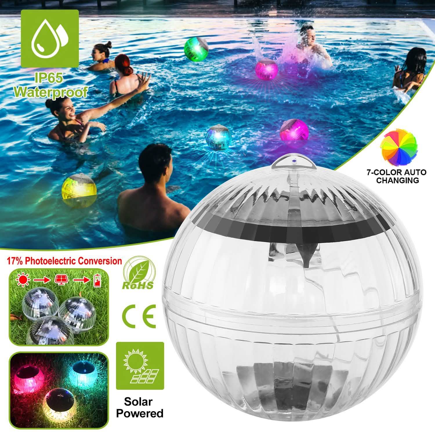 Lampes solaires flottantes à 7 couleurs à LED