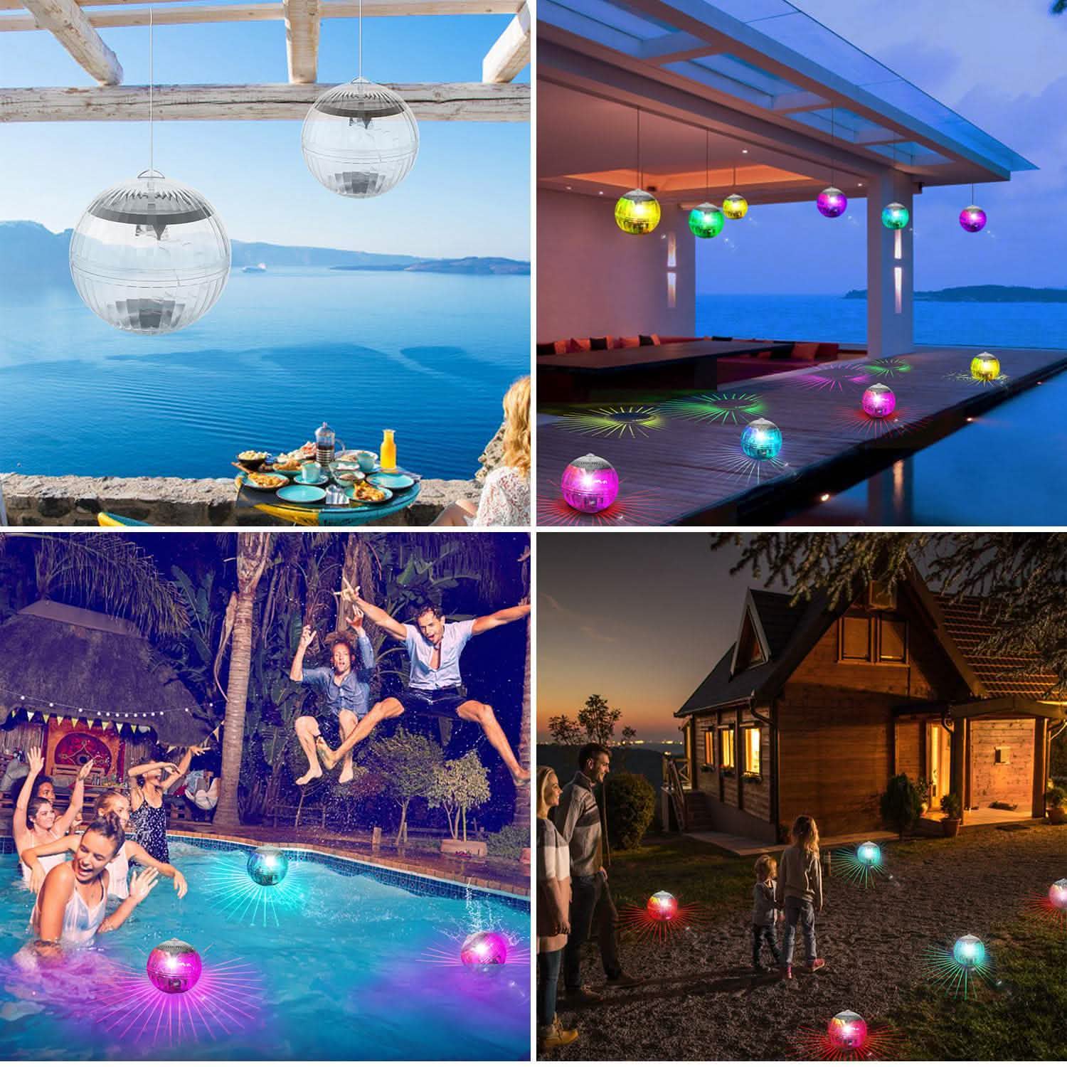Lampes solaires flottantes à 7 couleurs à LED