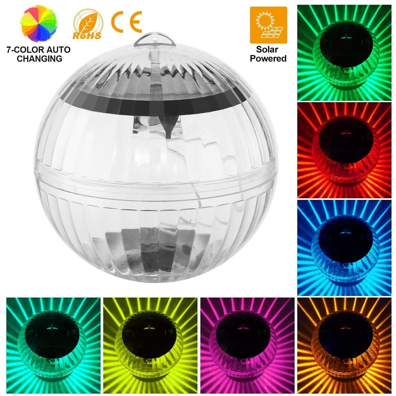 Lampes solaires flottantes à 7 couleurs à LED
