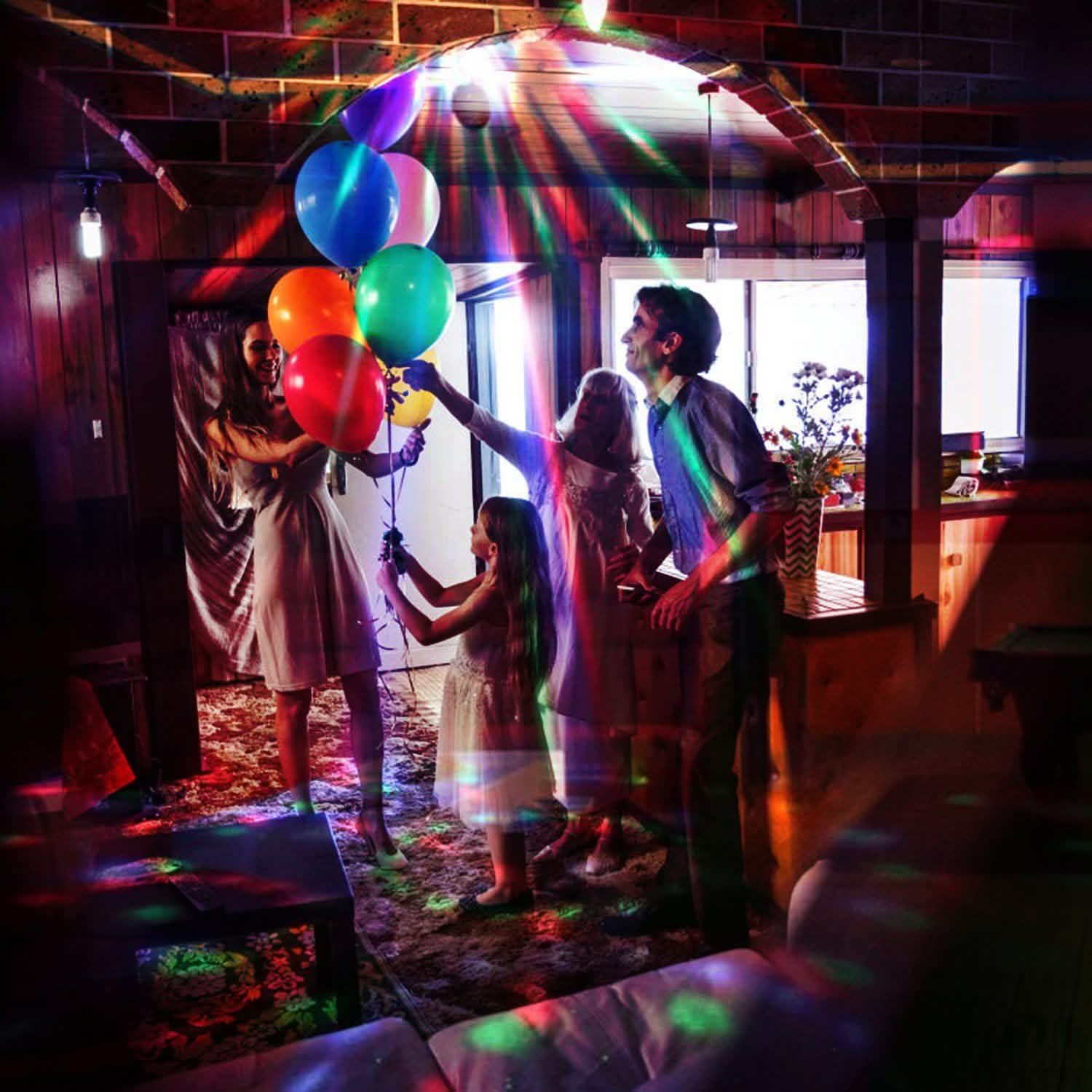 7 couleurs lumières de fête activées par le son avec télécommande