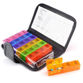 Pilulier hebdomadaire extra large avec jolie trousse de voyage