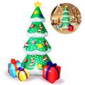 Sapin de Noël gonflable de 2,1 m avec Père Noël et lumières LED