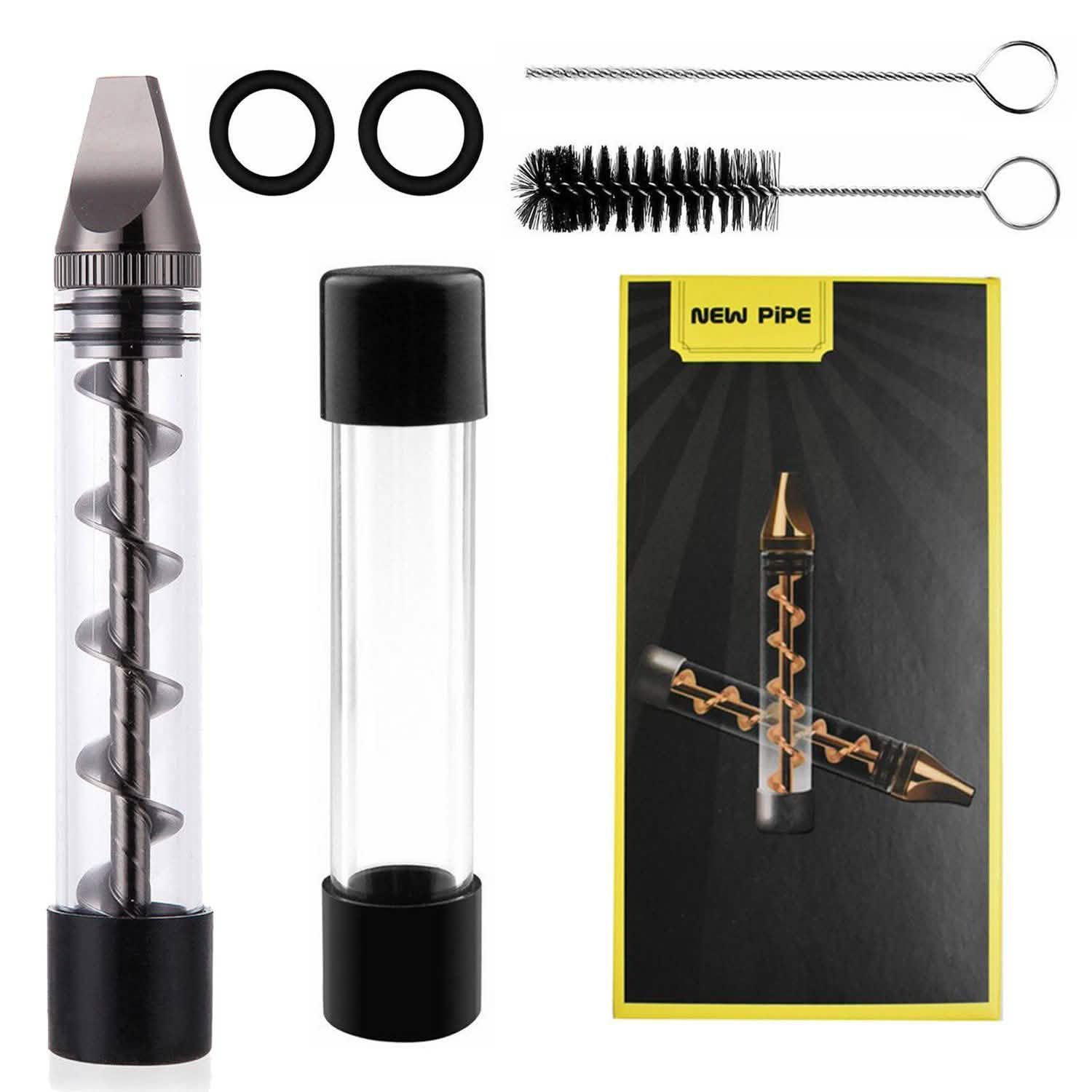 Kit Grinder 7-en-1 avec embout métallique pour fumeur et brosse de nettoyage