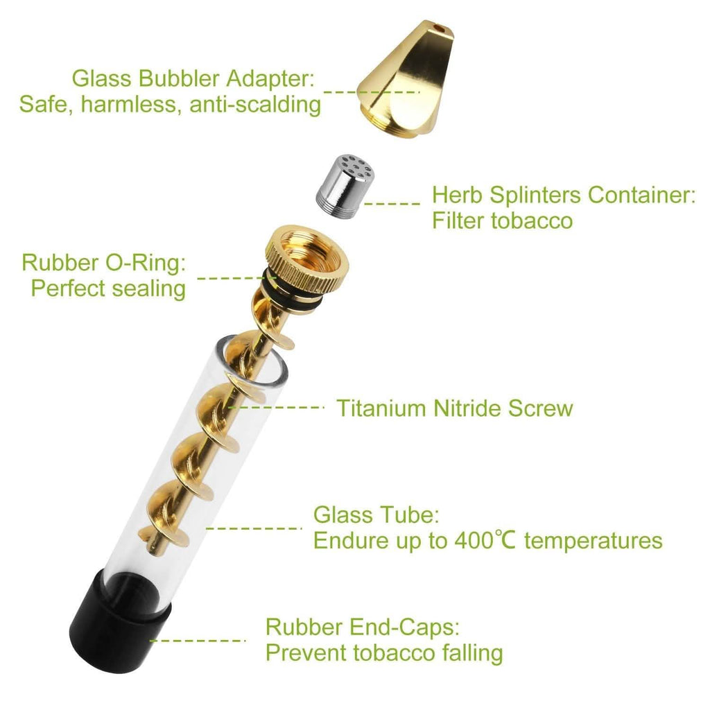 Kit Grinder 7-en-1 avec embout métallique pour fumeur et brosse de nettoyage