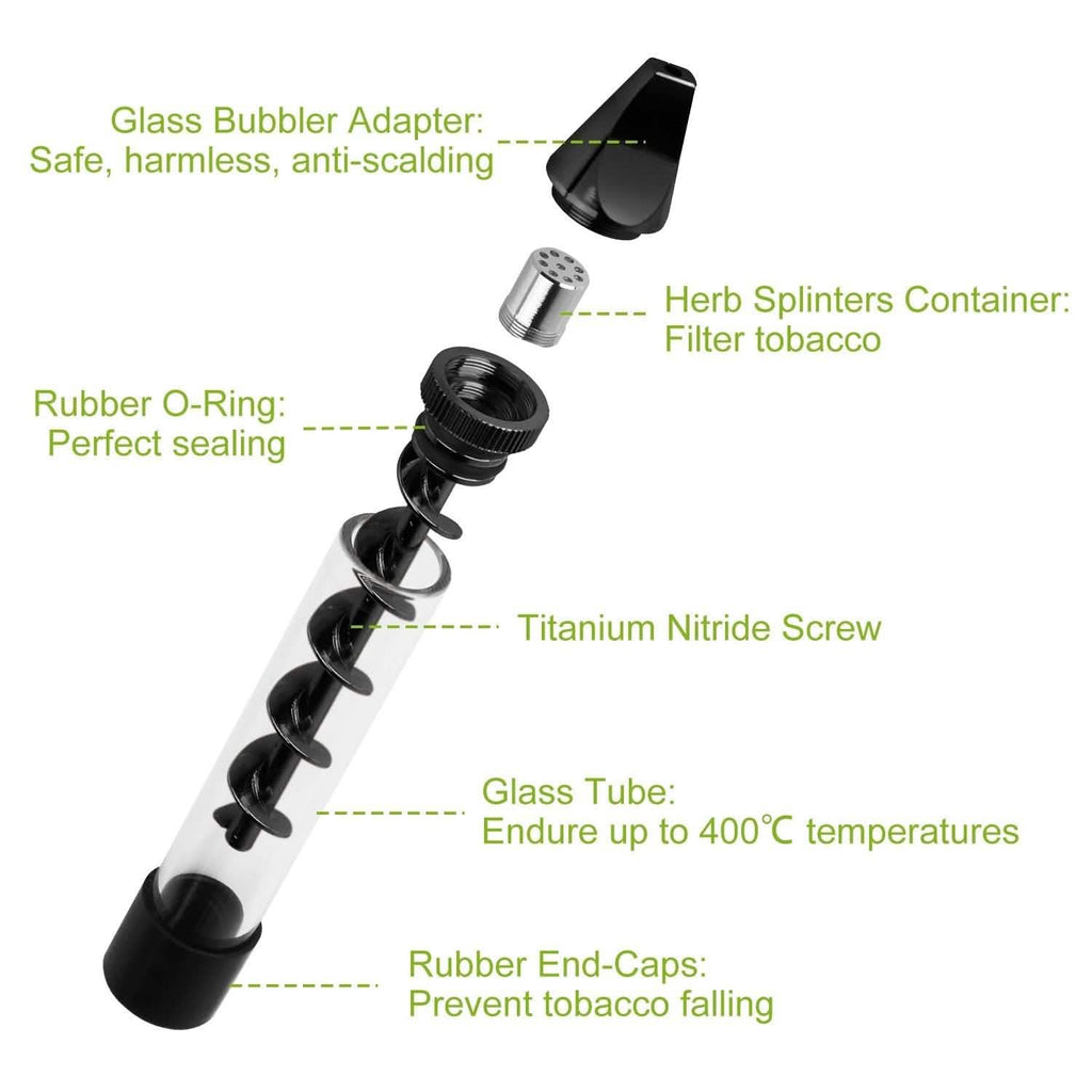 Kit Grinder 7-en-1 avec embout métallique pour fumeur et brosse de nettoyage