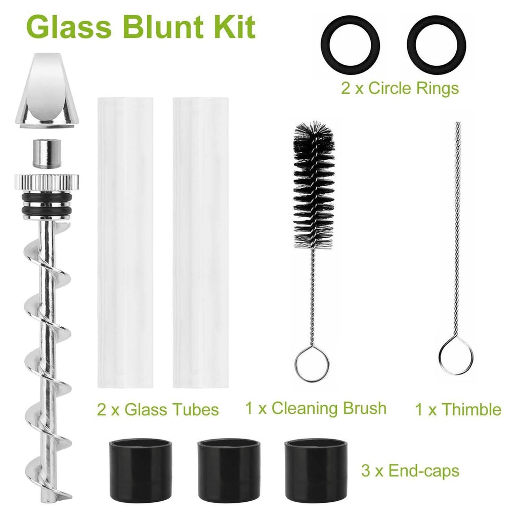 Kit Grinder 7-en-1 avec embout métallique pour fumeur et brosse de nettoyage