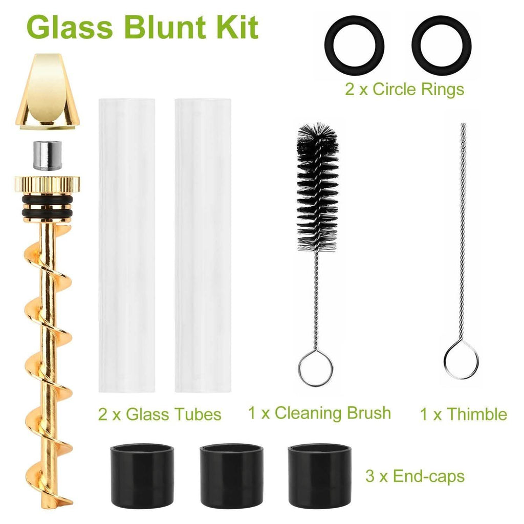 Kit Grinder 7-en-1 avec embout métallique pour fumeur et brosse de nettoyage