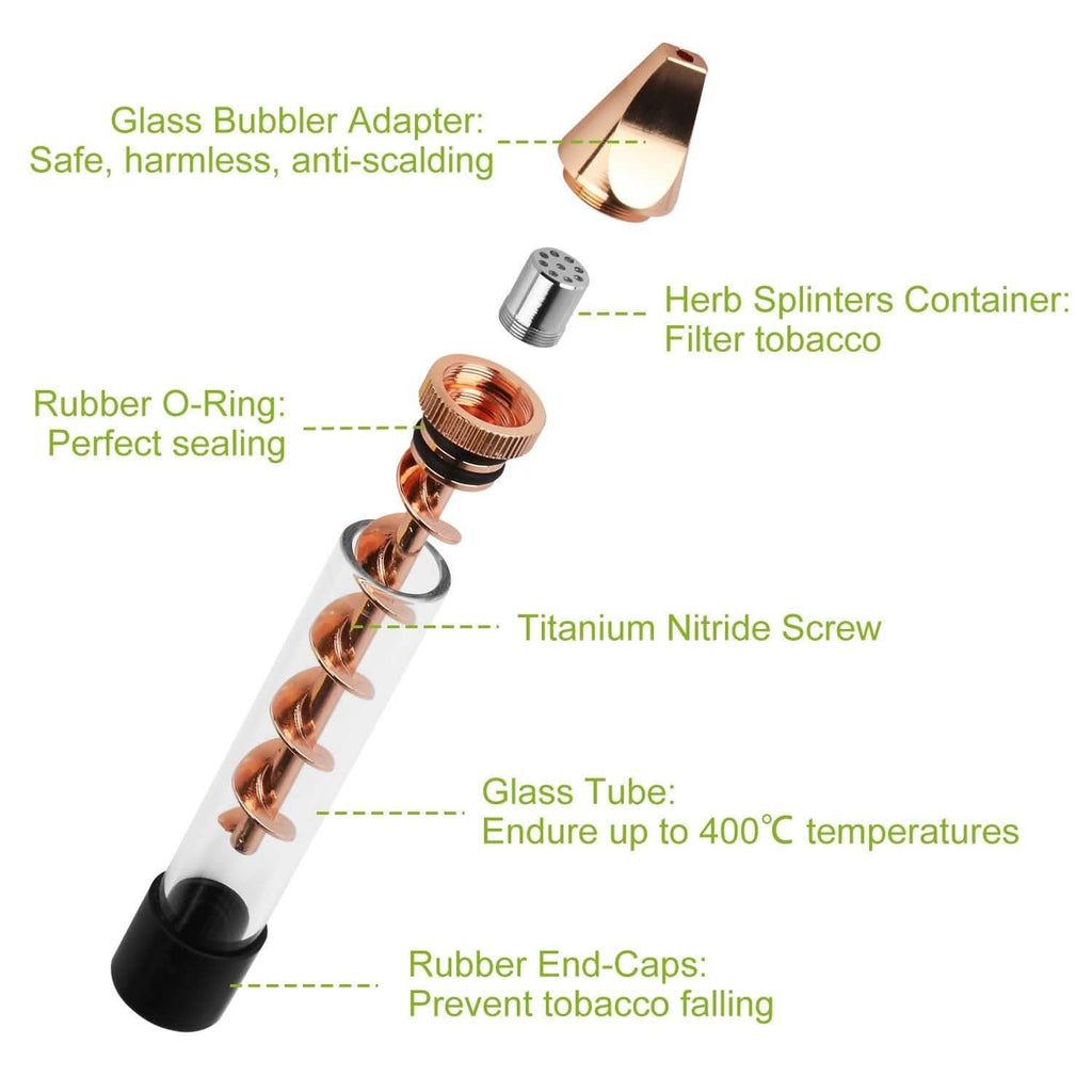 Kit Grinder 7-en-1 avec embout métallique pour fumeur et brosse de nettoyage