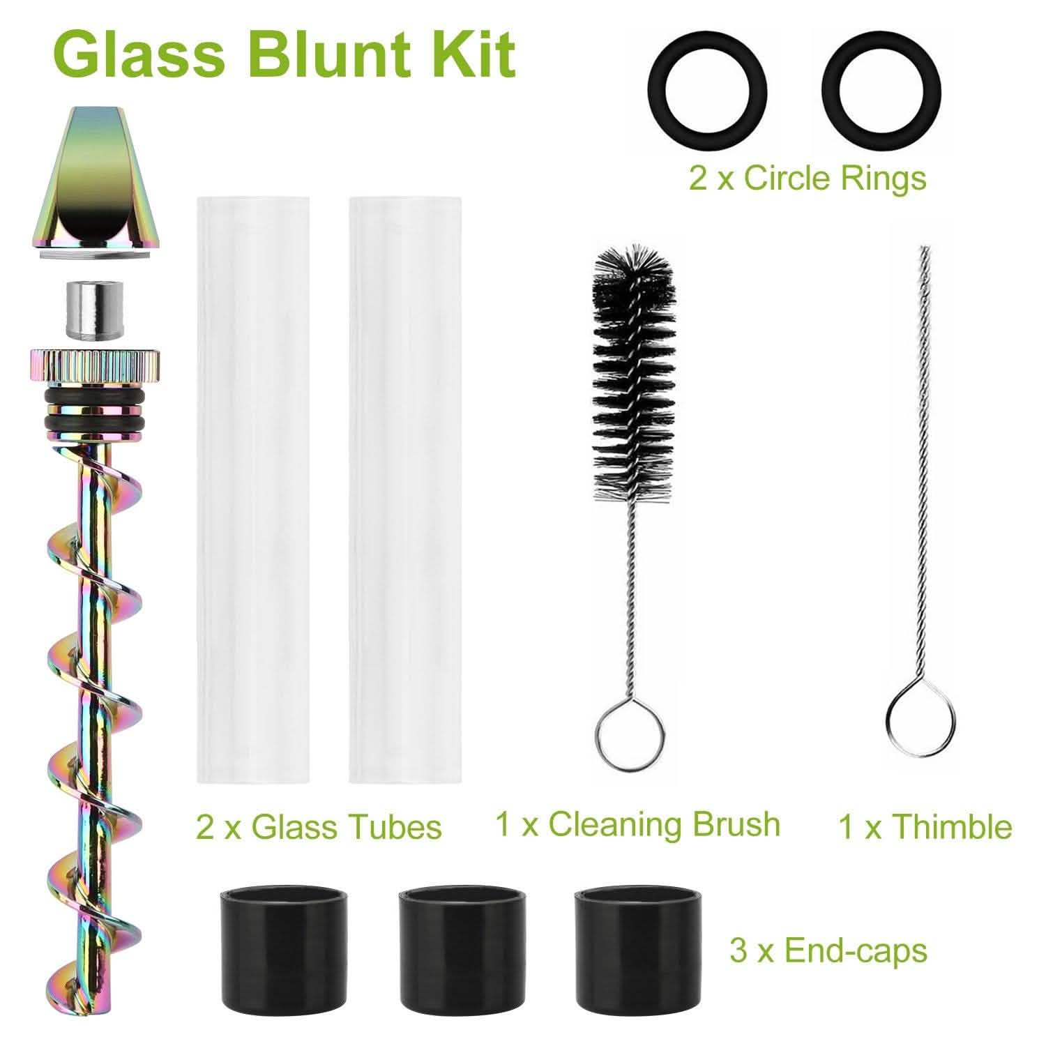 Kit Grinder 7-en-1 avec embout métallique pour fumeur et brosse de nettoyage