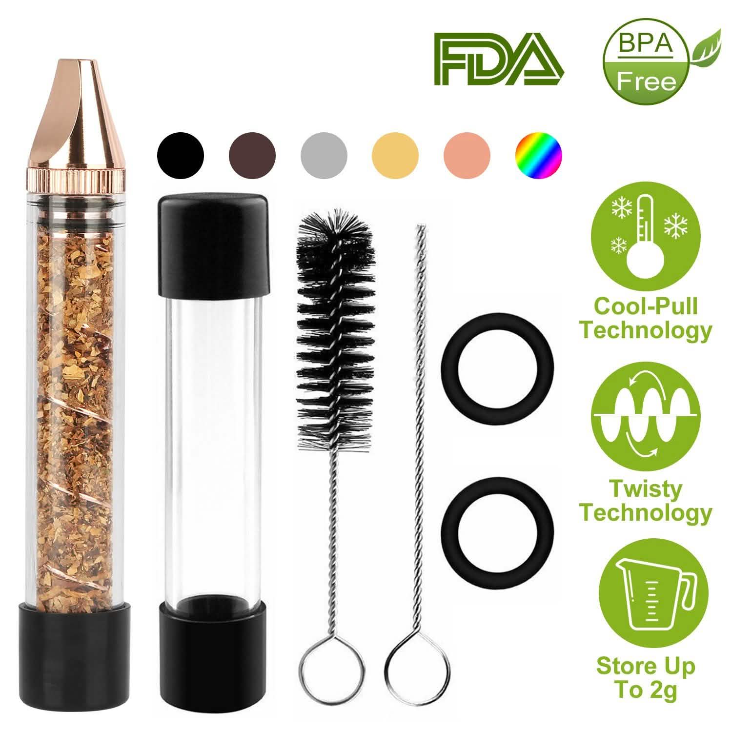 Kit Grinder 7-en-1 avec embout métallique pour fumeur et brosse de nettoyage