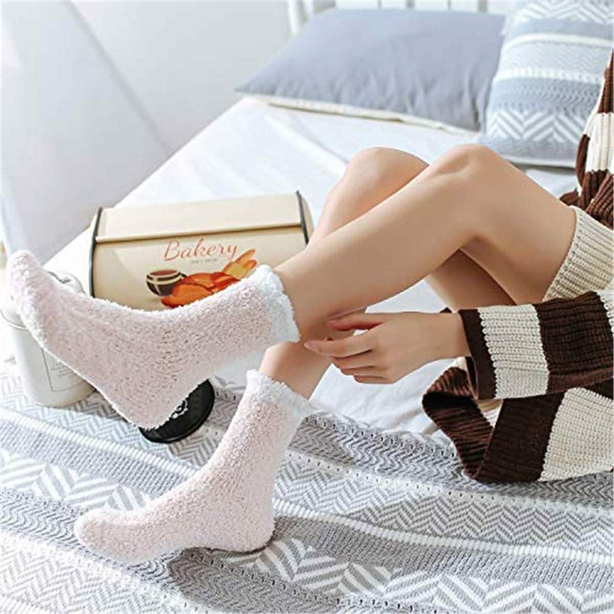Lot de 7 paires : Chaussettes de nuit confortables pour femme
