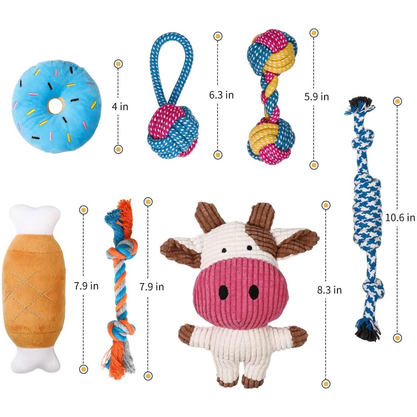7 Pièces : Jouets à Mâcher Corde Chiot