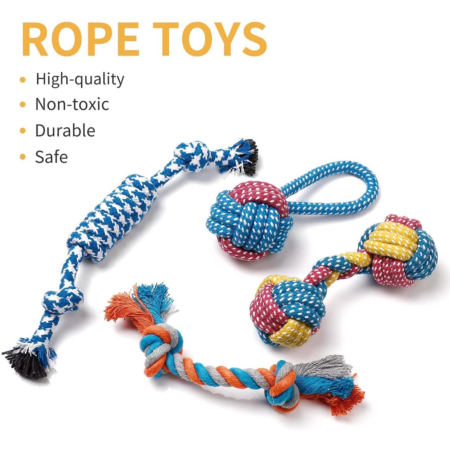 7 Pièces : Jouets à Mâcher Corde Chiot