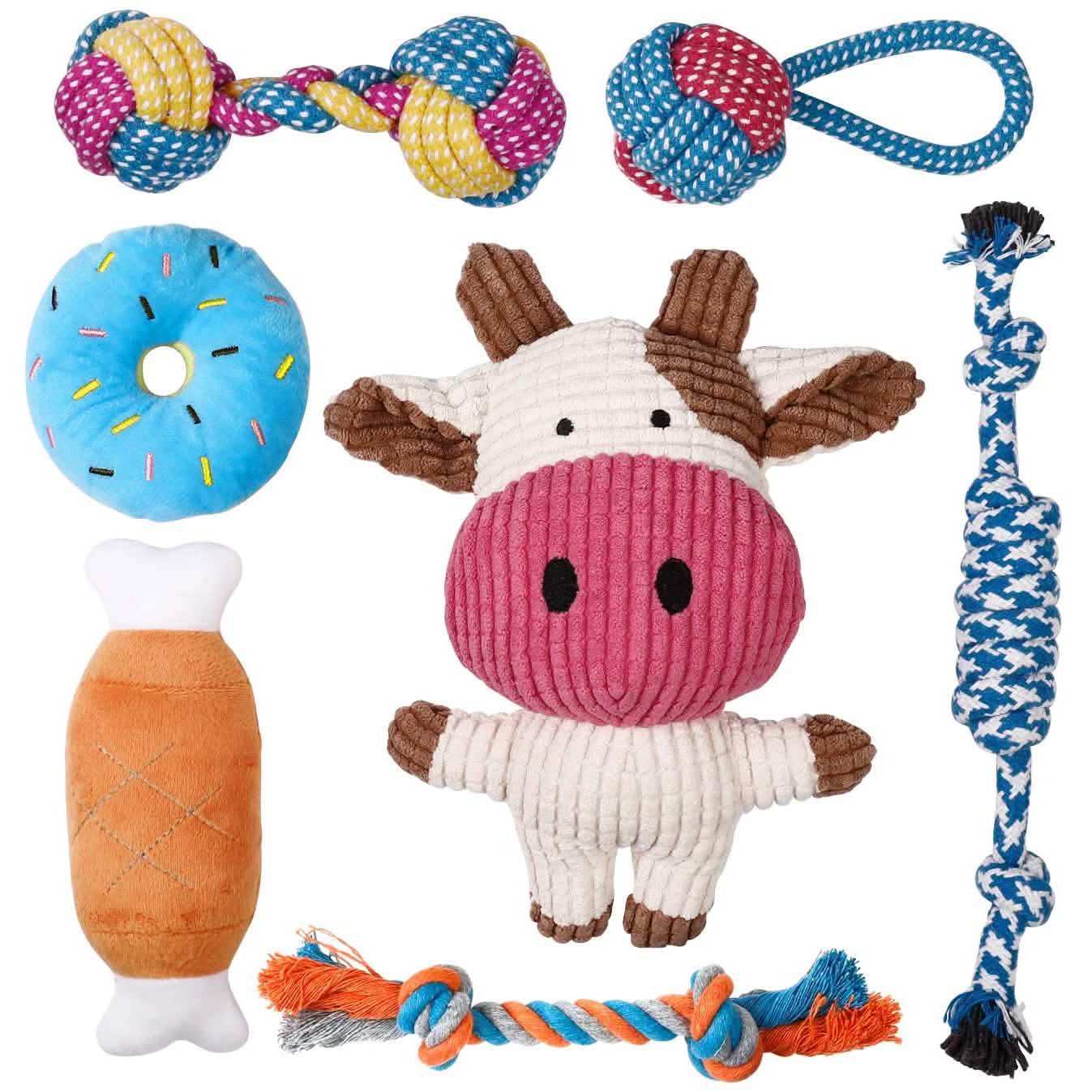 7 Pièces : Jouets à Mâcher Corde Chiot