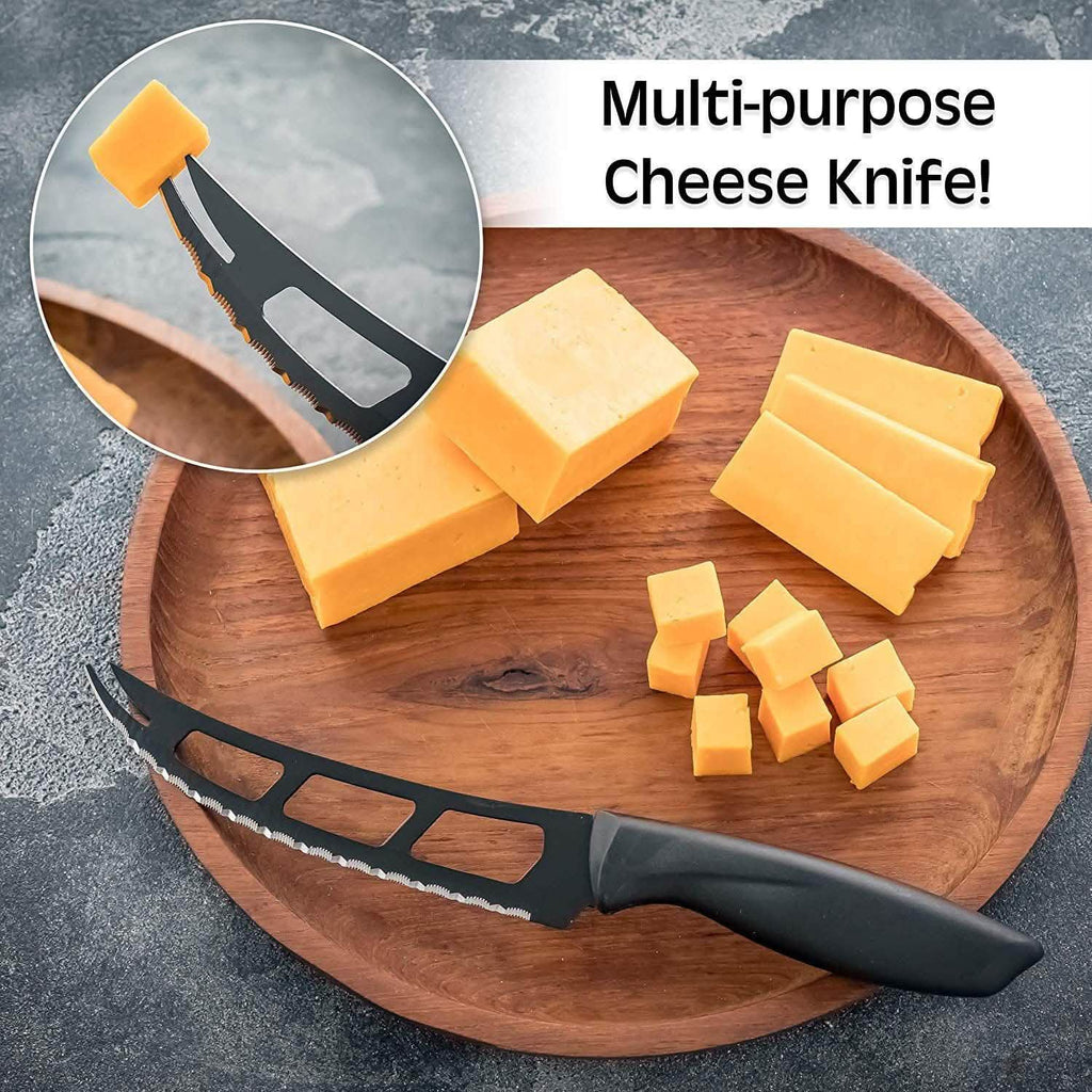 Ensemble de 7 pièces : couteau de chef, couteau à pain, couteau à découper, couteau universel, couteau d'office, couteau à fromage, couteau à pizza