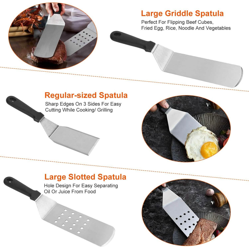 Ensemble de 7 pièces : Ustensiles de barbecue en acier inoxydable