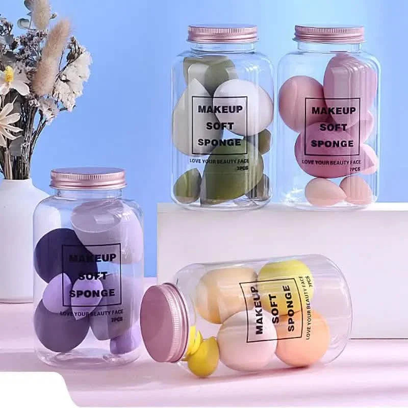 Ensemble de 7 pièces : Set d'éponges fond de teint blender en forme de goutte