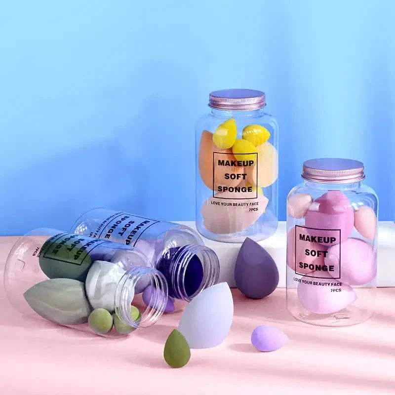 Ensemble de 7 pièces : Set d'éponges fond de teint blender en forme de goutte
