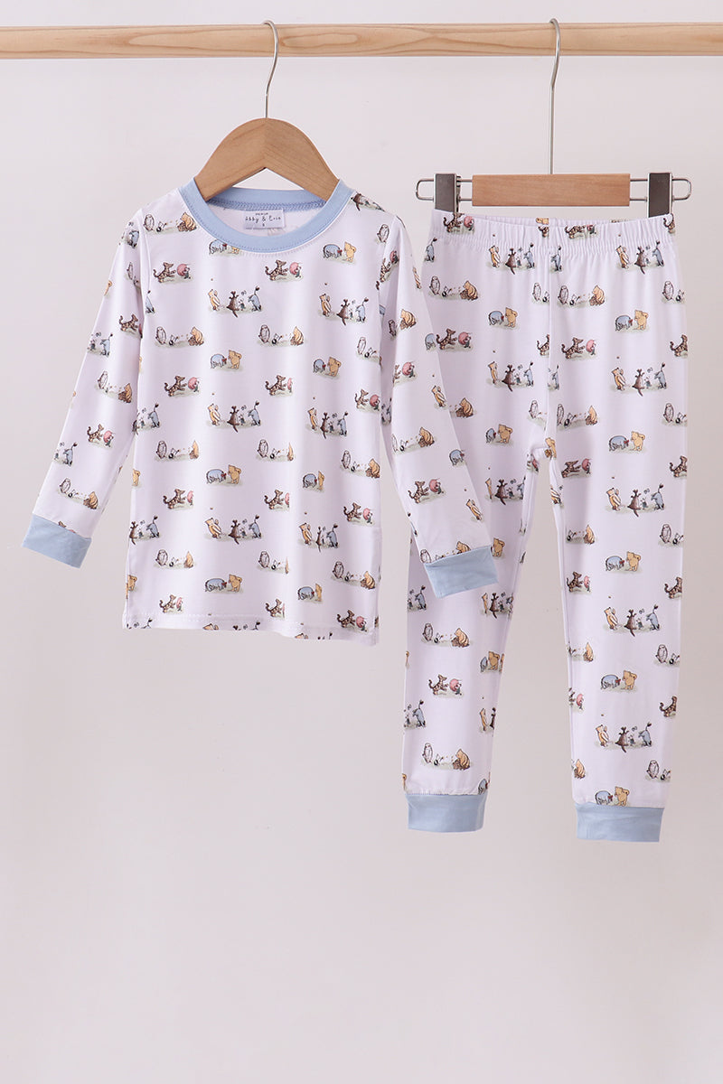 Ensemble de pyjama en bambou de qualité supérieure avec imprimé de personnages