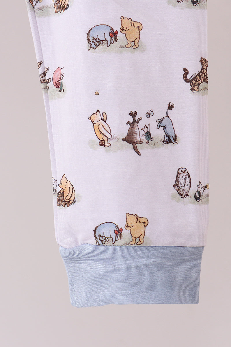 Ensemble de pyjama en bambou de qualité supérieure avec imprimé de personnages