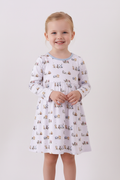Robe premium en bambou à imprimé personnage bleu