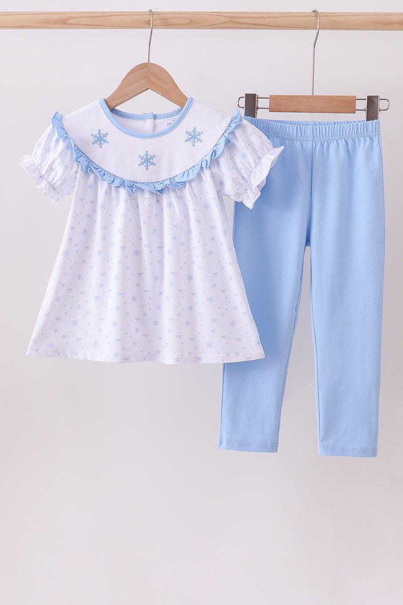 Ensemble pantalon et nœud papillon bleu neige de qualité supérieure