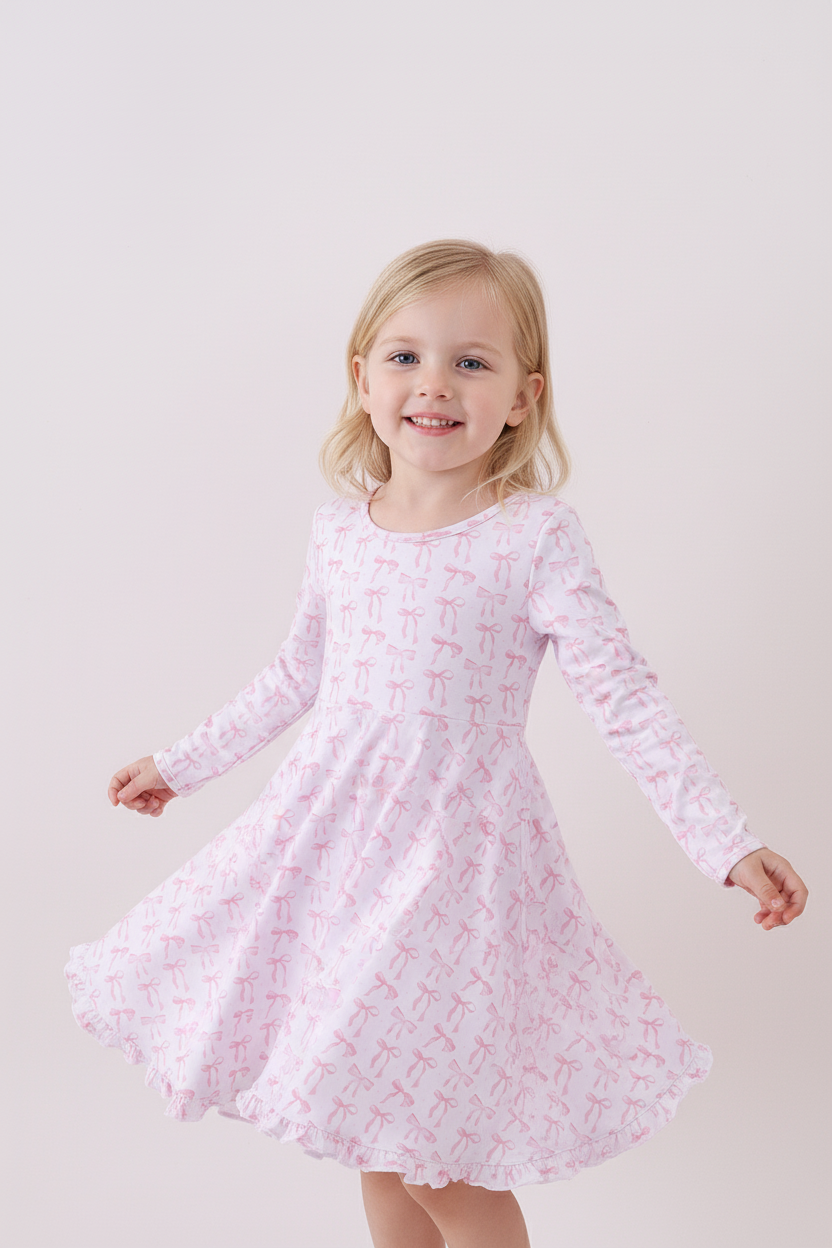 Robe en bambou premium avec nœud délicat