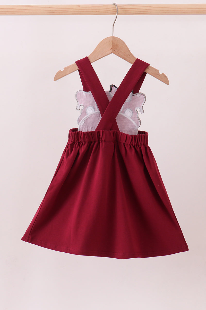 Robe applique bouledogue Géorgie marron premium