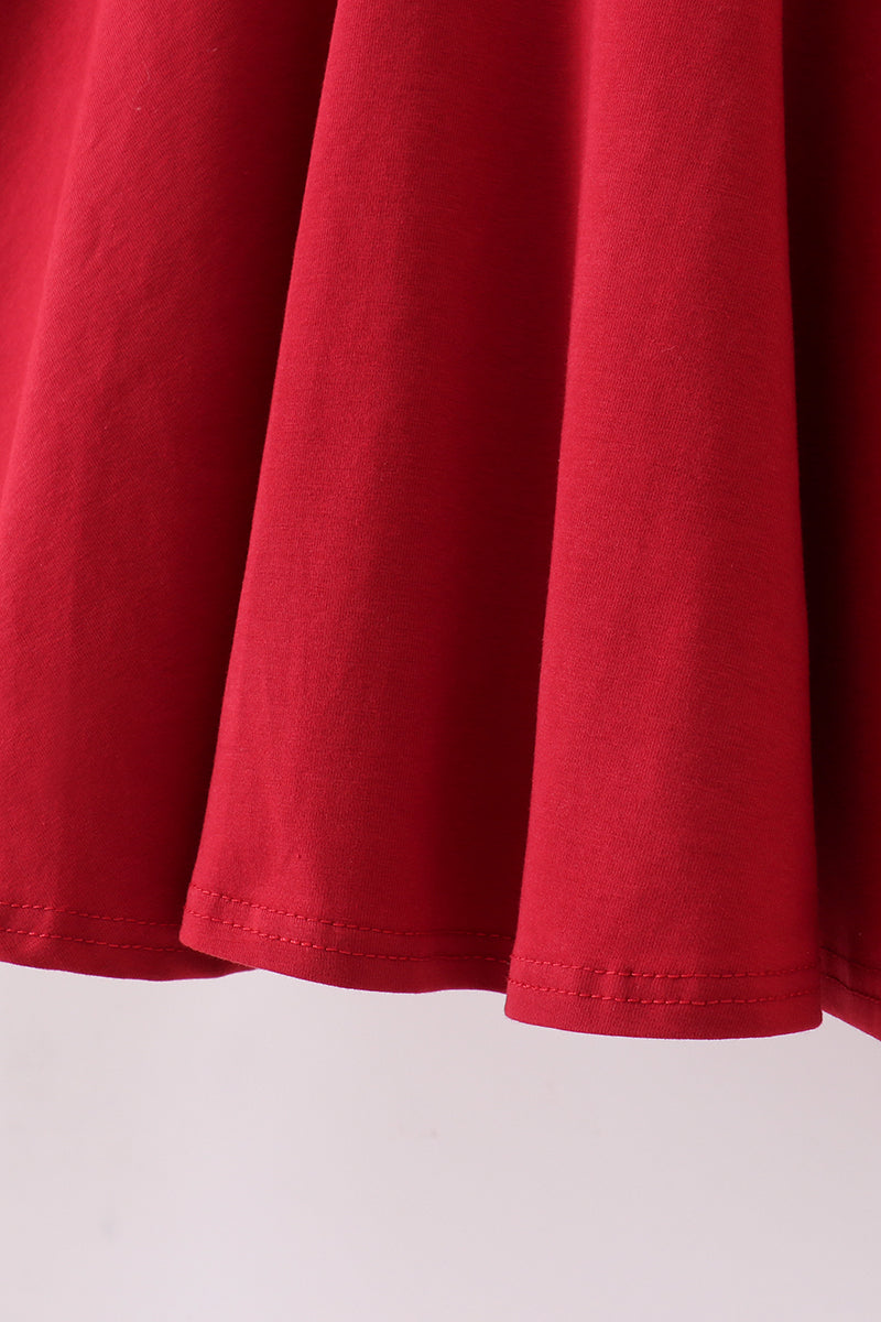 Robe rouge haut de gamme avec applique éléphant d'Alabama