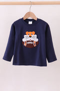 Haut premium marine avec applique tigre d'Auburn