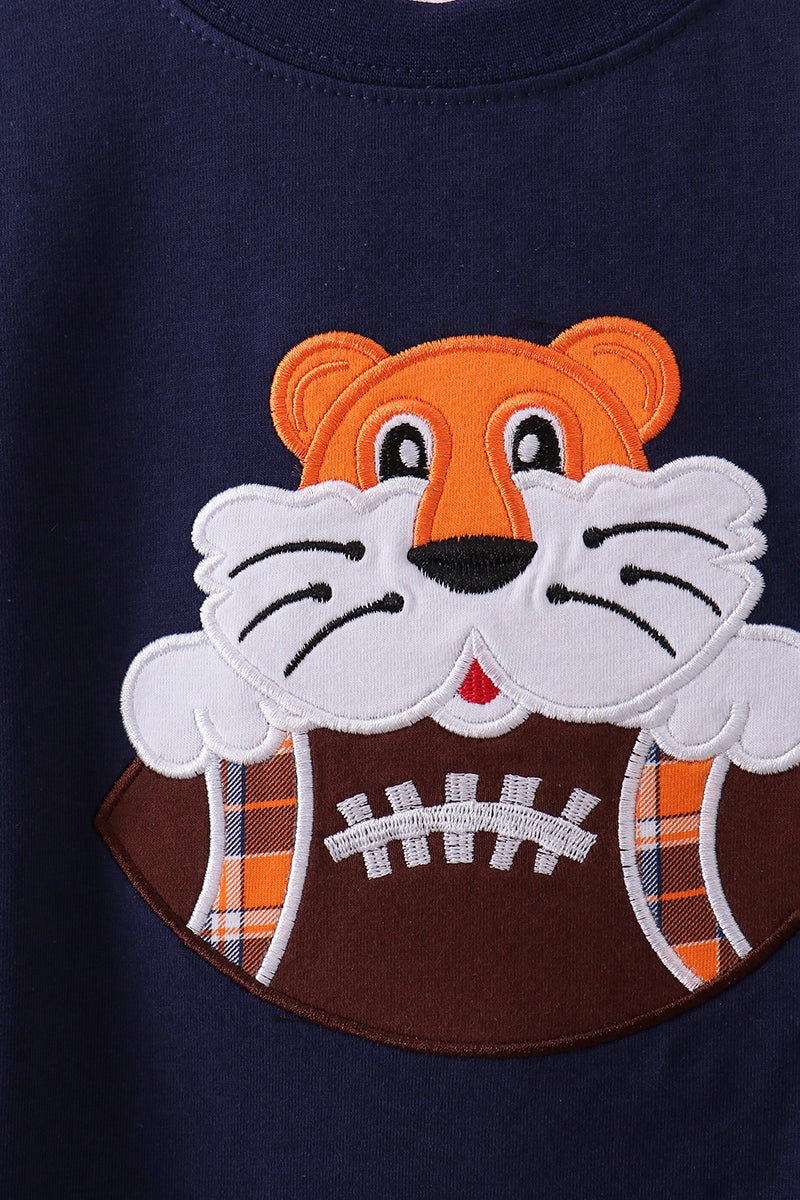 Haut premium marine avec applique tigre d'Auburn