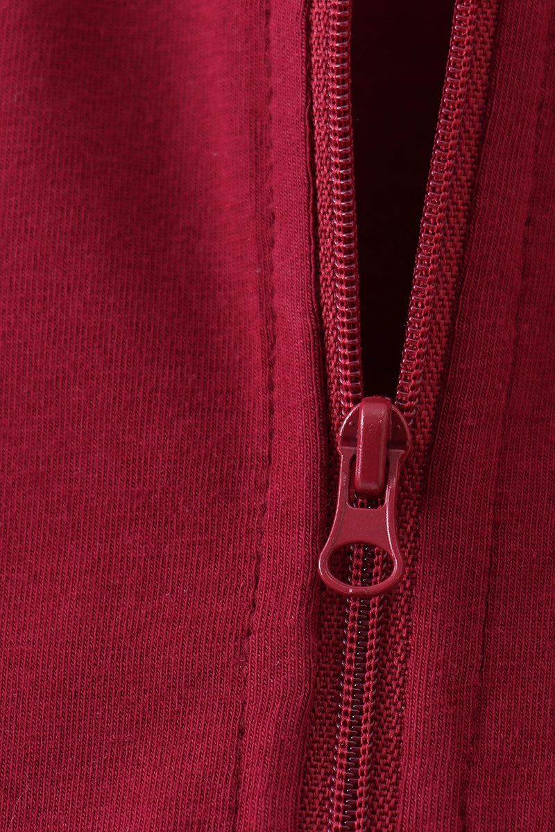 Gilet brodé Premium bordeaux motif bouledogue de Géorgie