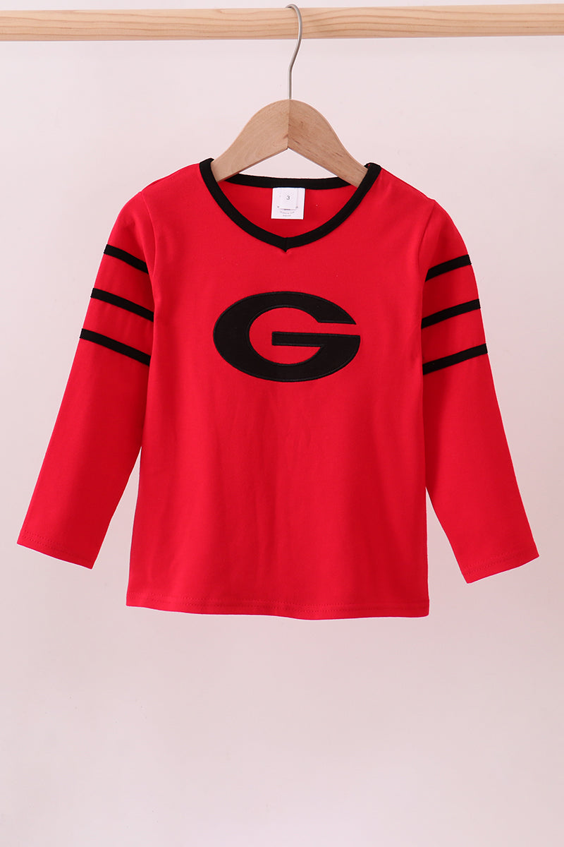 Haut appliqué Rouge Géorgie Premium