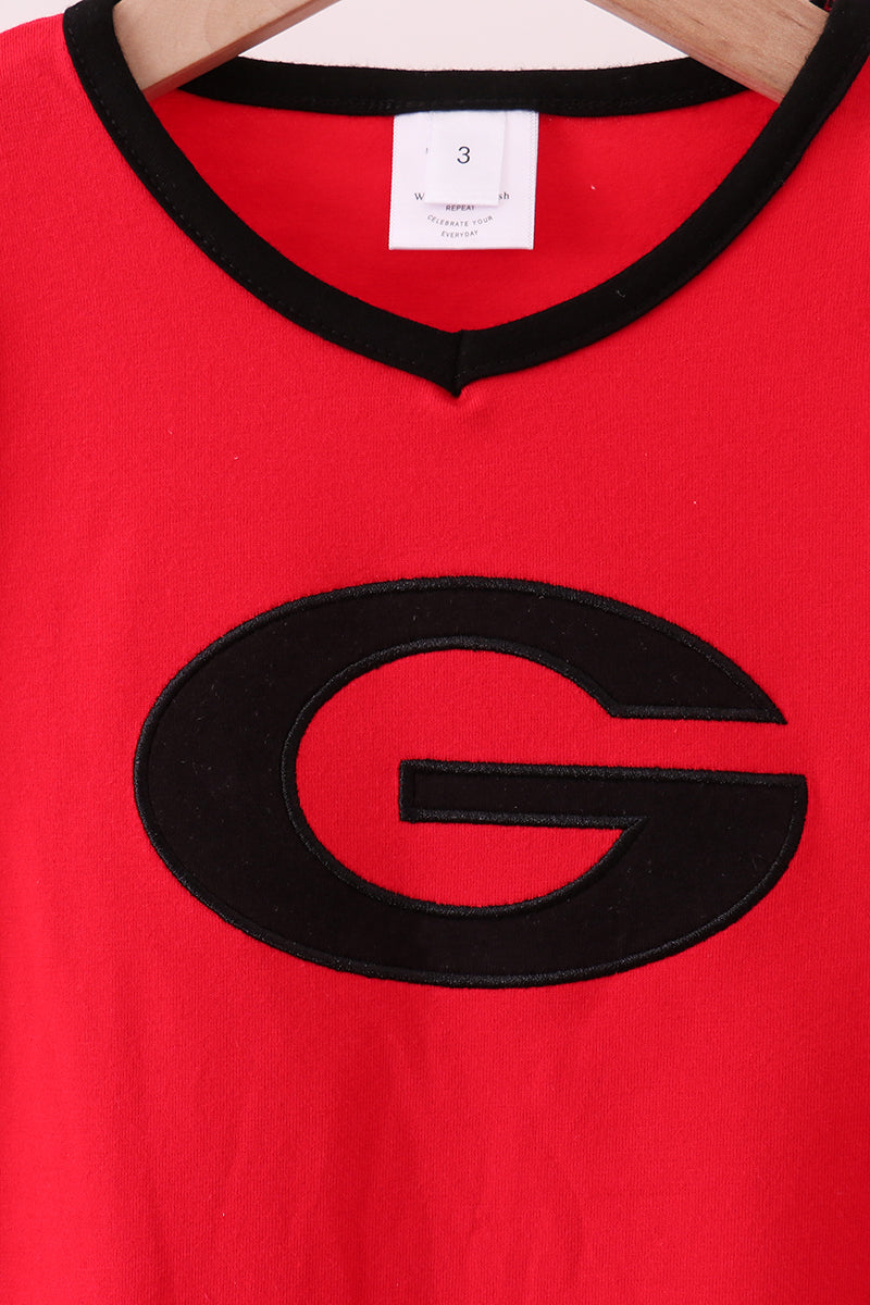 Haut appliqué Rouge Géorgie Premium