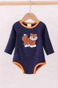 Barboteuse Premium marine avec applique tigre d'Auburn
