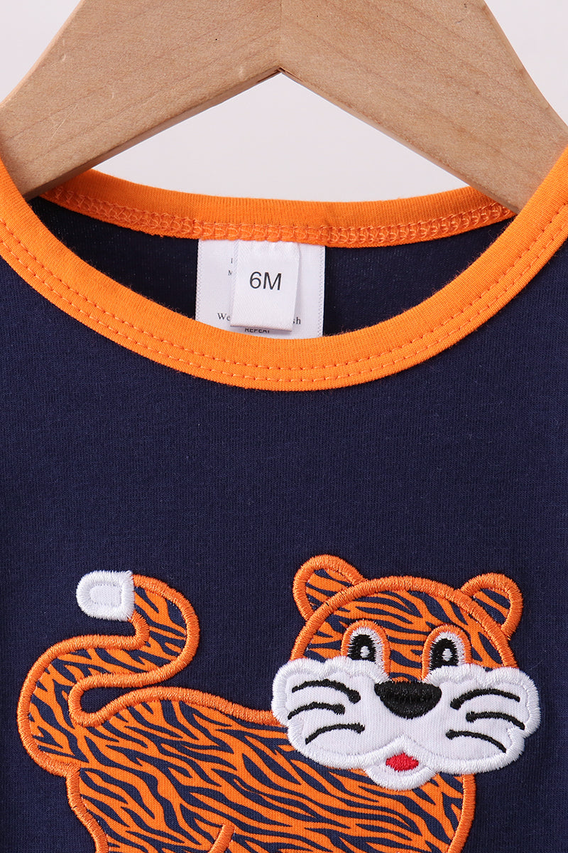 Barboteuse Premium marine avec applique tigre d'Auburn