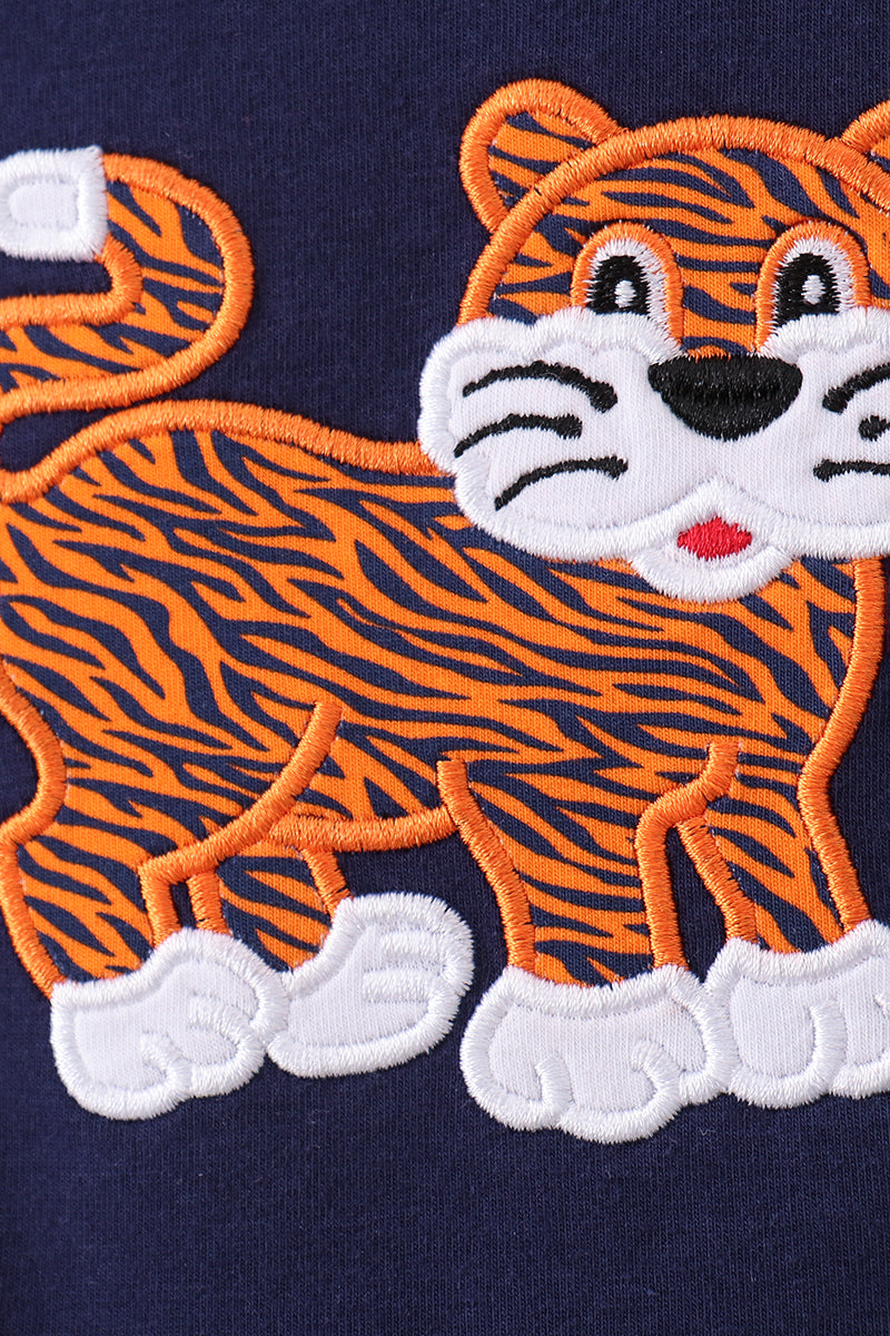 Barboteuse Premium marine avec applique tigre d'Auburn