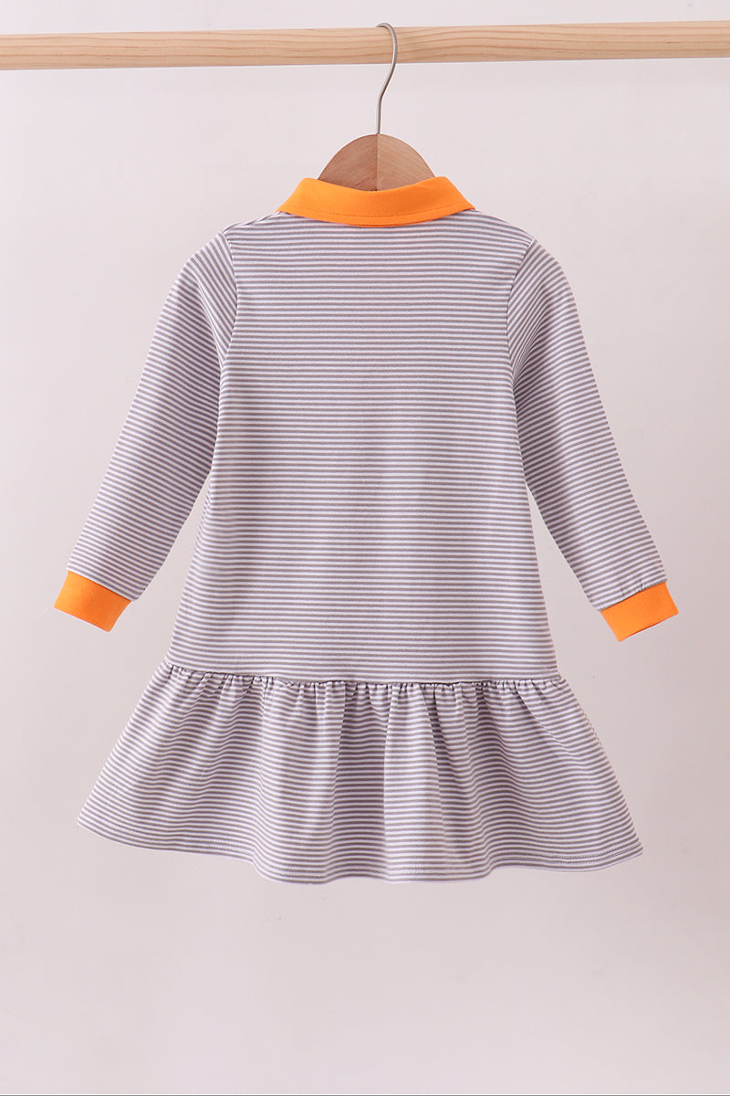 Robe brodée chiot à rayures orange et blanches du Tennessee de qualité supérieure